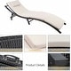 preview thumbnail 4 of 11, Homall Patio Chaise Lounge Sets Outdoor Rattan Adjustable Back 3 Pieces Cushioned Patio Folding Chaise Lounge with Folding Table