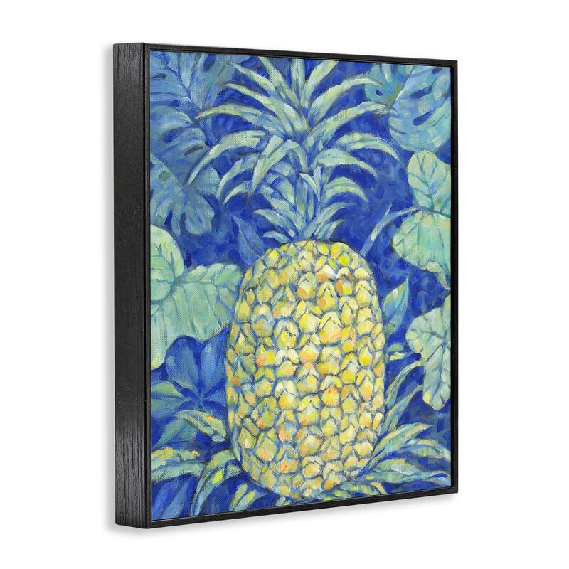 Stupell Blue Hawaii Pineapple Framed Giclee Art Design By Paul Brent