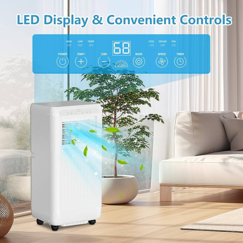 8000 BTU Portable Air Conditioner, 3 In 1 AC Unit for 350 Sq.Ft