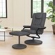 preview thumbnail 58 of 69, Contemporary Multi-Position Recliner and Ottoman with Wrapped Base Gray