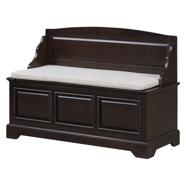 Retro Shoe Storage Bench with Safe Soft-Close Devices and Hidden
