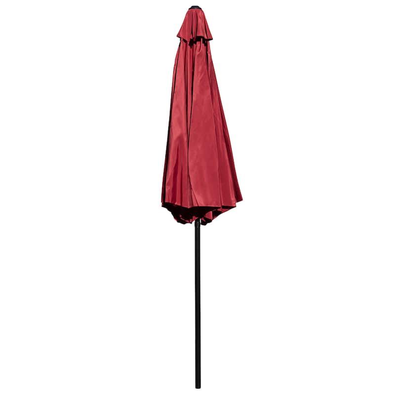 9 FT Round Umbrella - 1.5" Diameter Aluminum Pole - Crank and Tilt Function