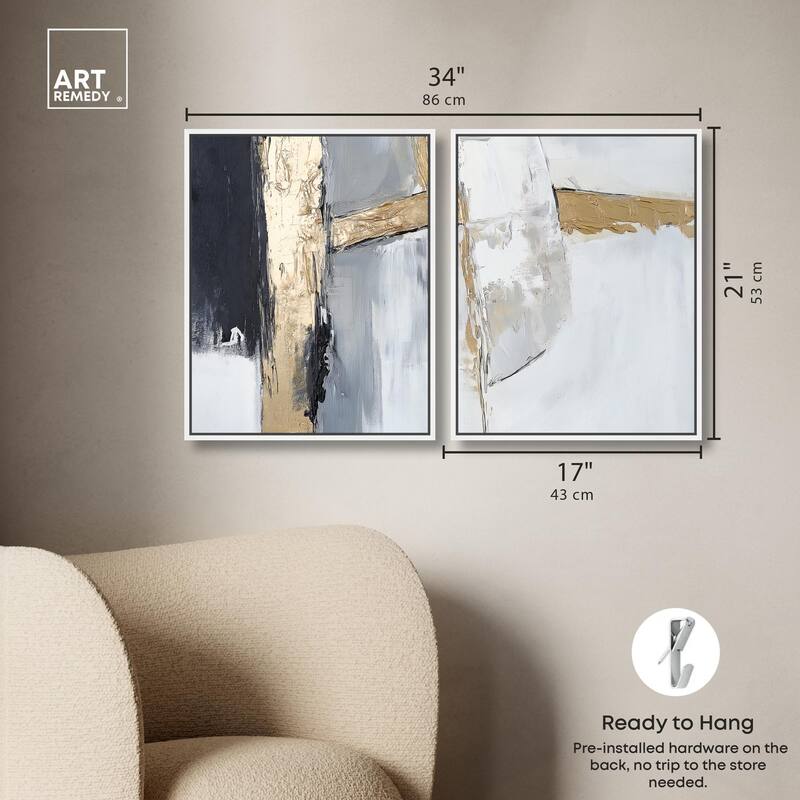 Cracks of Creation II Canvas Set of 2 by Art Remedy