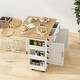 preview thumbnail 4 of 17, Mobile Kitchen Island Cart with Storage Cabinets, Wine Rack, Spice Rack, Towel Holder，for Organizing Kitchens & Meal Prep
