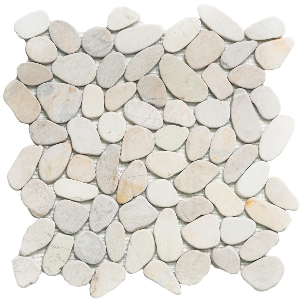 The Tile Life Streambed 1 x 1 Natural Stone Mosaic Floor and Wall Tile
