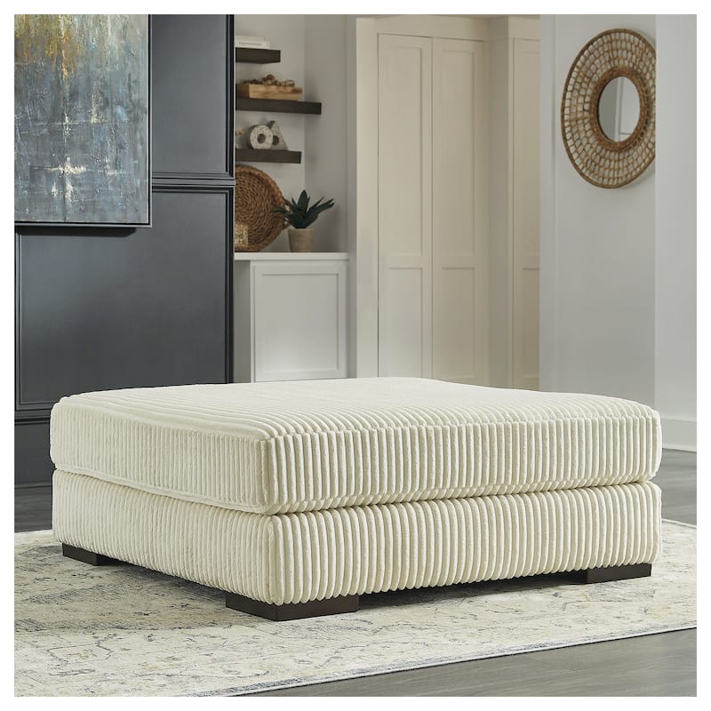 Signature Design by Ashley Lindyn Oversized Accent Ottoman - Ivory - Oversized