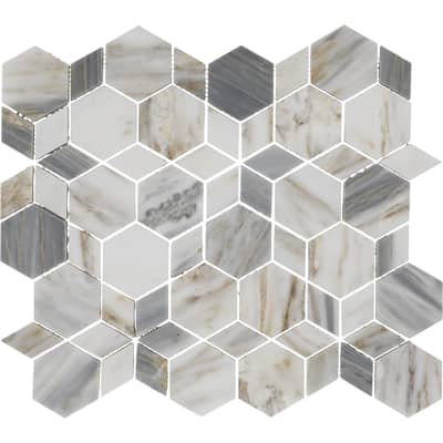 Daltile Gamma Natural Stone Hypnotic XL Wall and Floor Mosaic Tile (Set of 10)