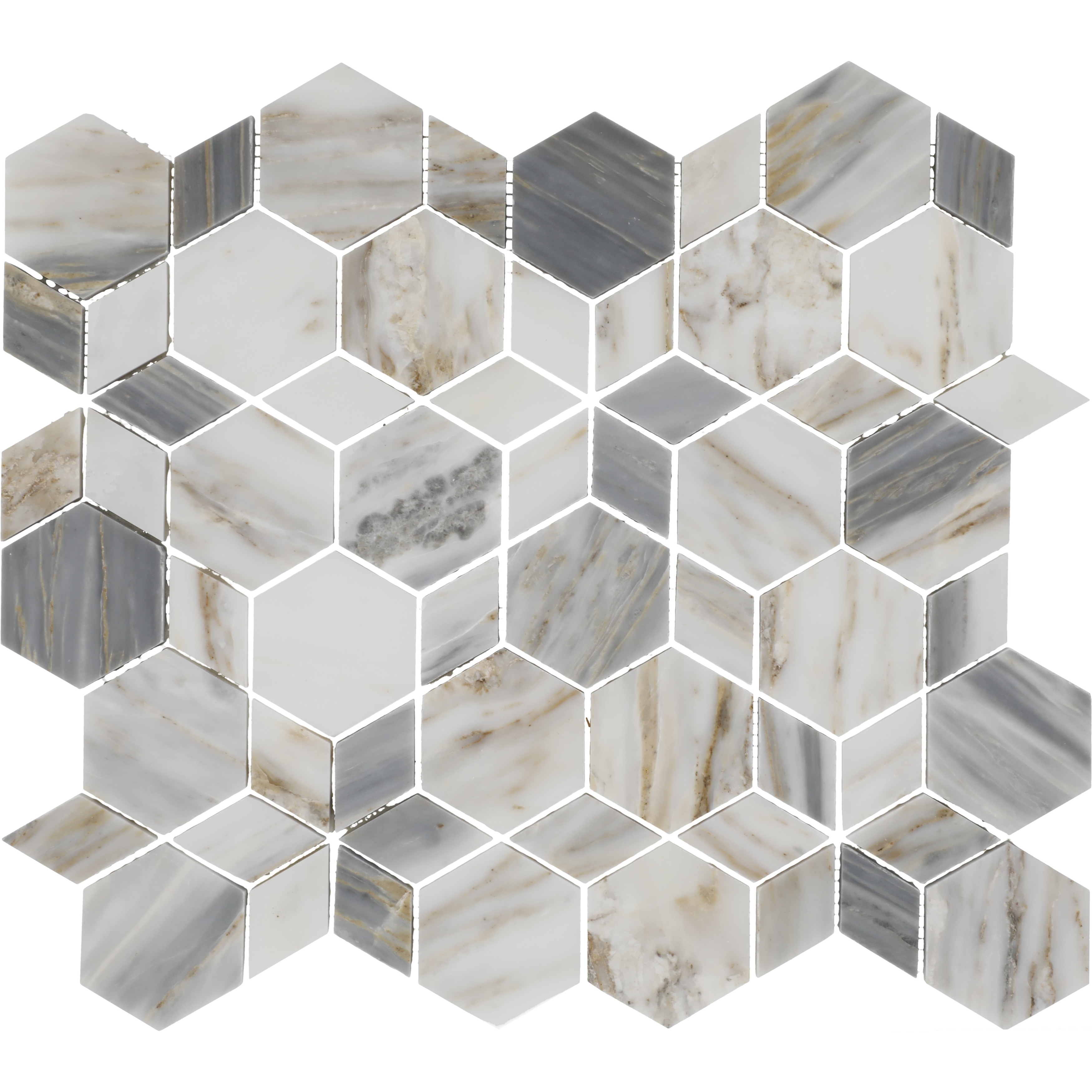 Daltile Gamma Natural Stone Hypnotic XL Wall and Floor Mosaic Tile (Set of 10)