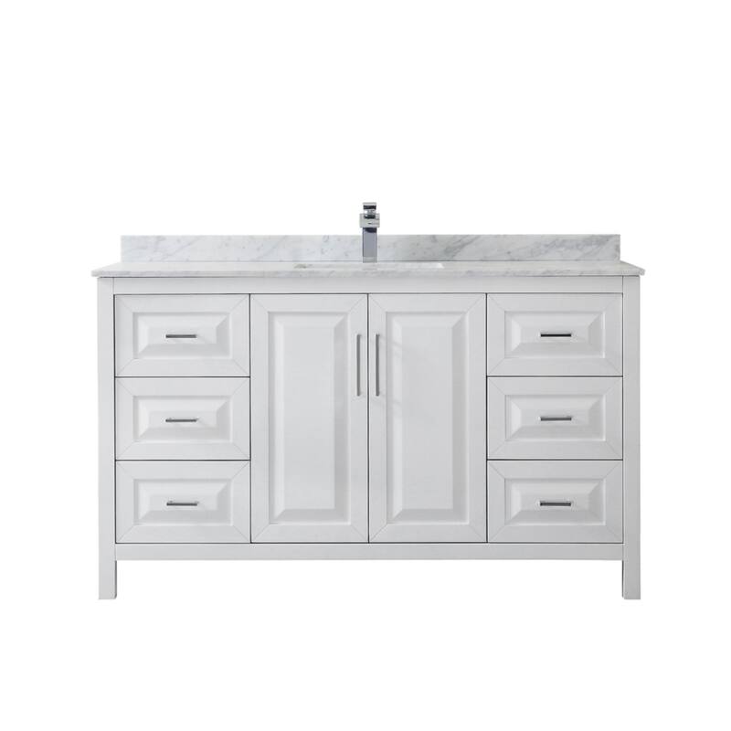 Wyndham Collection Daria 60" Free Standing Single Vanity Set with MDF