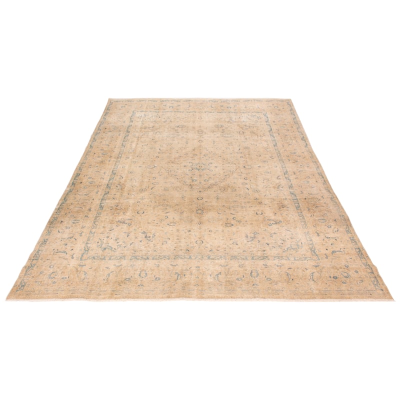 ECARPETGALLERY Hand-knotted Antalya Vintage Khaki Wool Rug - 9'3 x 12'3