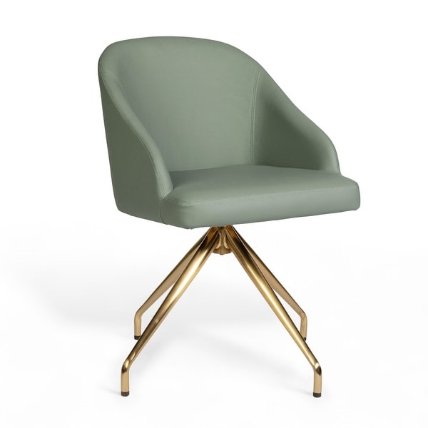 Martha Stewart Upholstered Stationary Swivel Home Office Chair