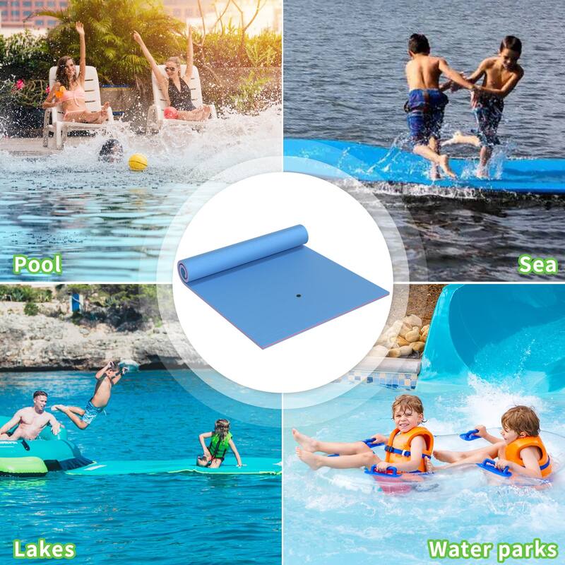 3 Layer Swimming Pool Float Floating Mat in Blue