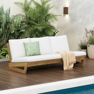 Christopher Knight Home - Sherwood Acacia Outdoor 3 Seat Patio Sofa with Cushions