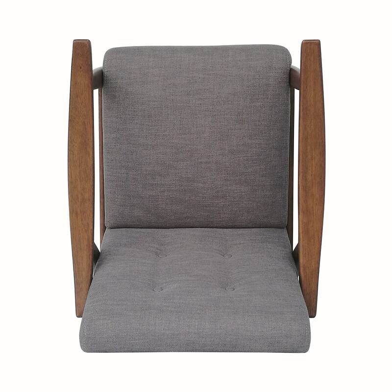 Solid Wood Tufted Armchair