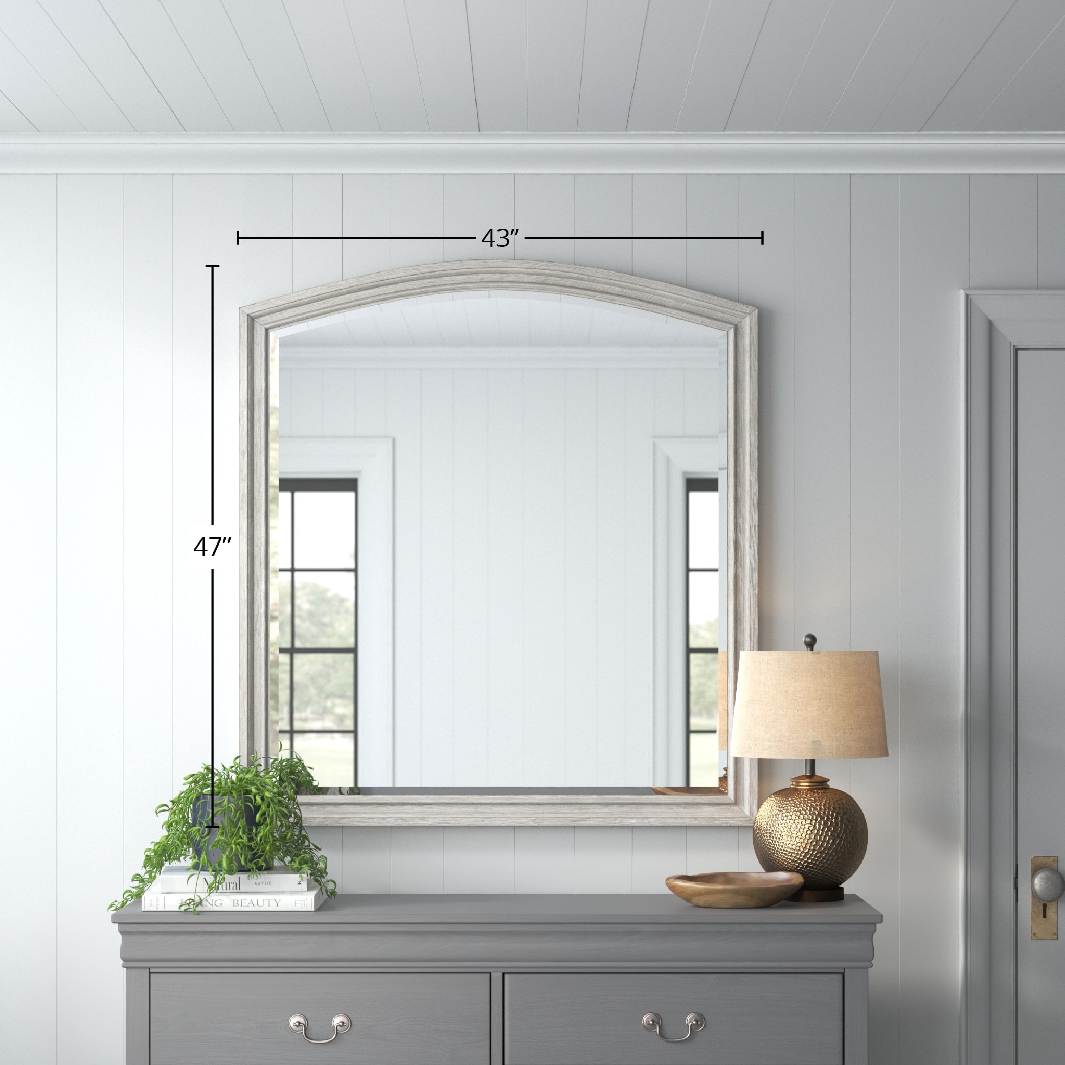 Antique Gray Mirror - Grey
