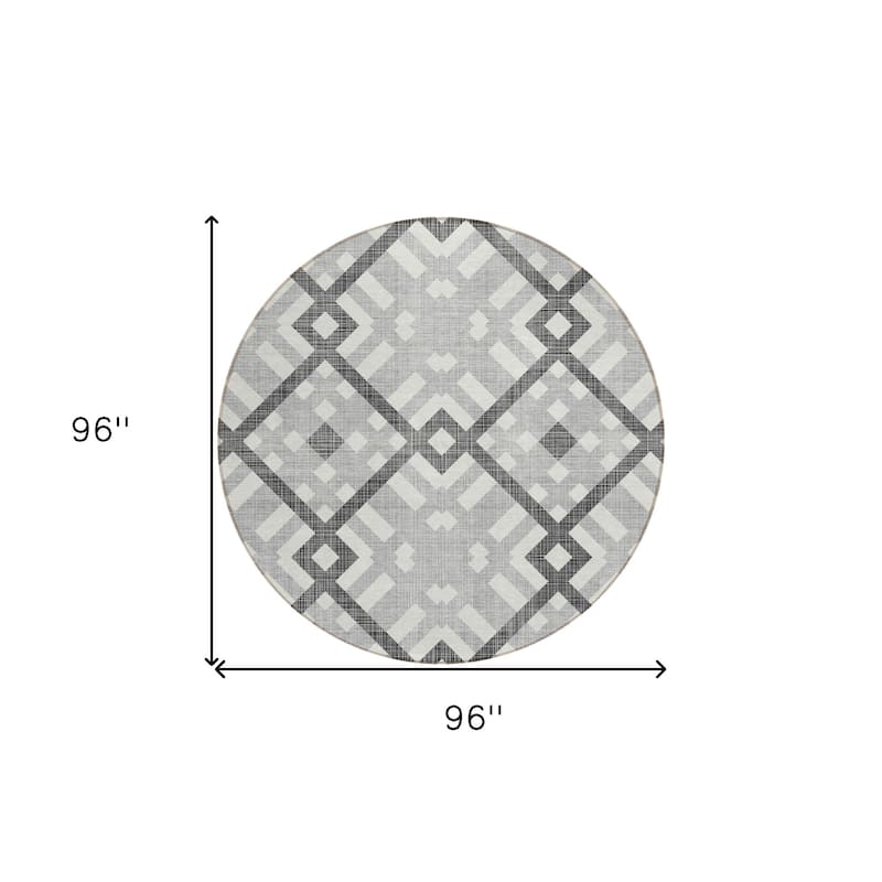 HomeRoots Geometric Transitional Rectangle Outdoor Rug