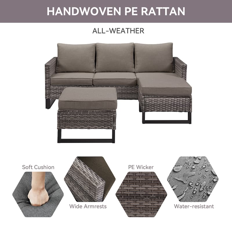 6-Seater Outdoor Sectional Sofa Chair Set