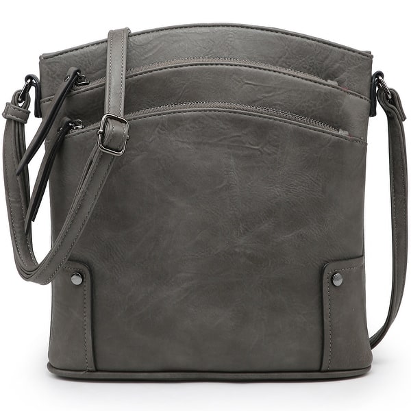 slide 1 of 15, Dasein Multi Pockets Crossbody Messenger Bag with Tassel
