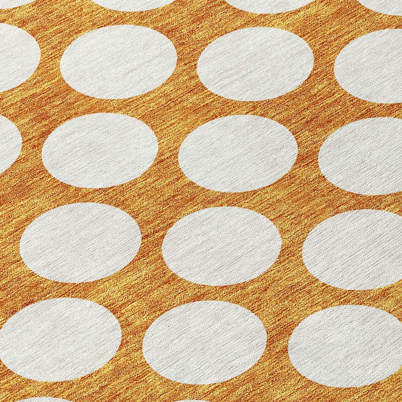 Machine Washable Indoor/ Outdoor Chantille Modern Dots Rug
