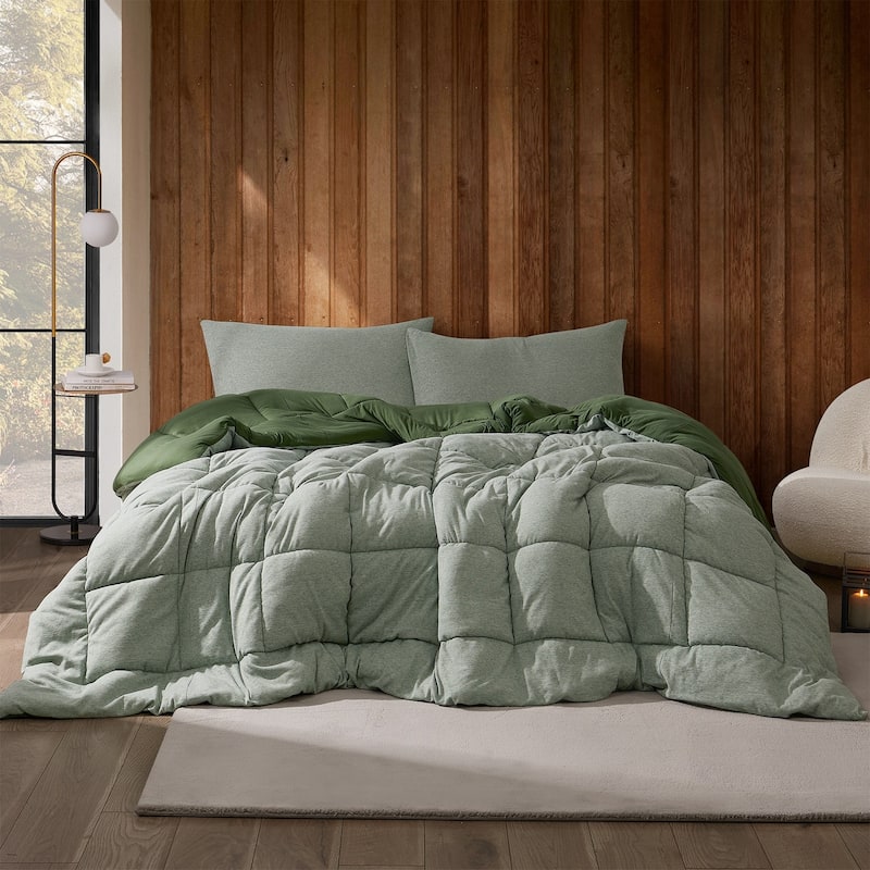 Sweater Weather® Yoga - Coma Inducer® Oversized Comforter - Moss Gray Stripe - Queen
