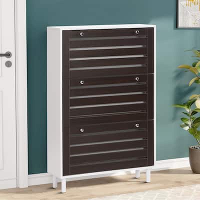 Vintage Stylish Wooden Shoe Storage Cabinet, For Indoor Use