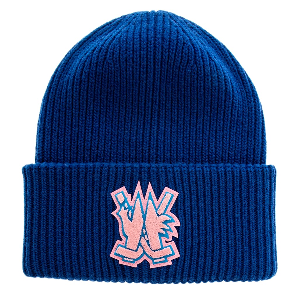 Moncler Knit Wool Beanie with Hockey Logo