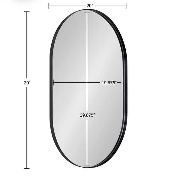 dimension image slide 4 of 7, Kate and Laurel Rollo Capsule Framed Wall Mirror