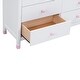 preview thumbnail 9 of 7, Wooden Storage Dresser with 6 Drawers,Storage Cabinet for kids Bedroom,White+Pink