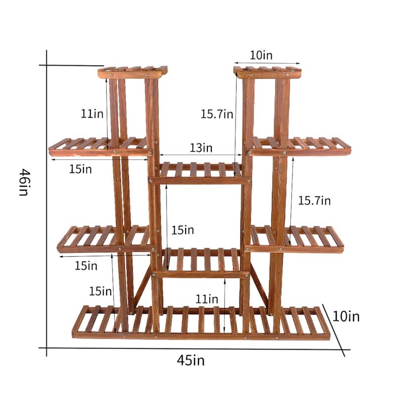 Tiered Large Plant Stands Wood Garden Plant Shelf Flower Pot Stand Shelves