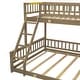 preview thumbnail 9 of 20, Bunk Bed Twin XL Over Queen with Ladder and Slats Support, Bed Frame with Safety Guardrails