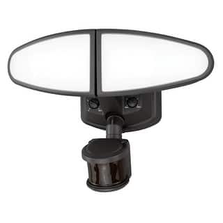 Palatine Integrated LED Bronze Motion Sensor Dusk to Dawn Outdoor Security Flood Light - 12-in W x 8.25-in H x 6.25-in D