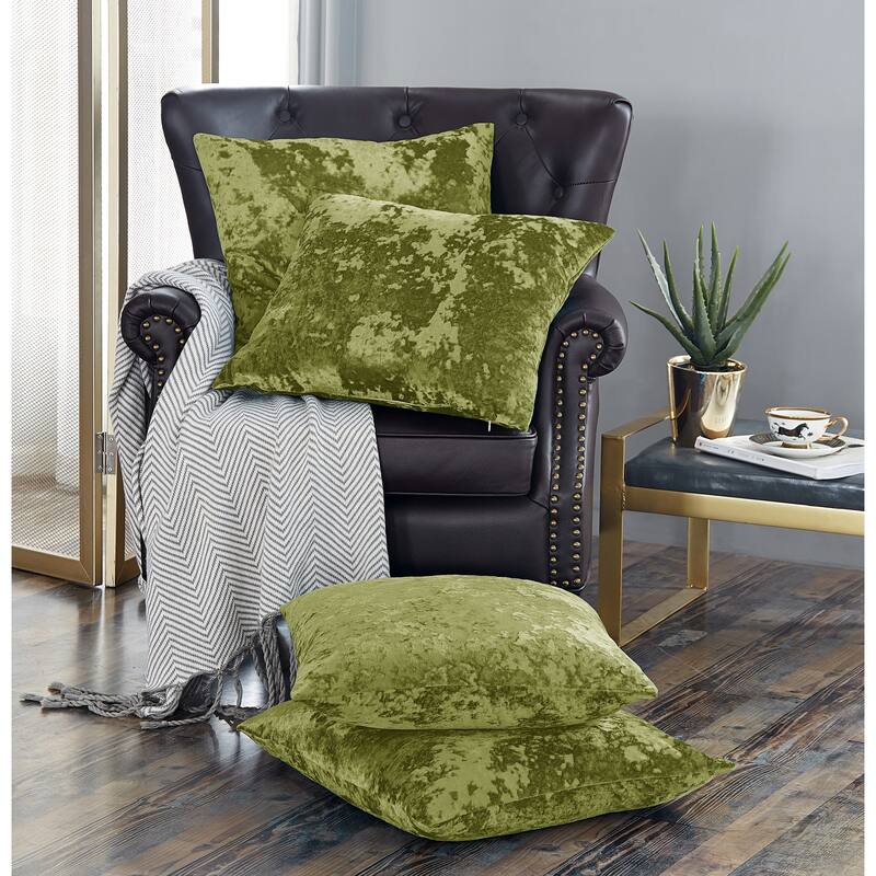 Rancho Crushed Velvet Throw Pillow Cover Set, NO INSERT