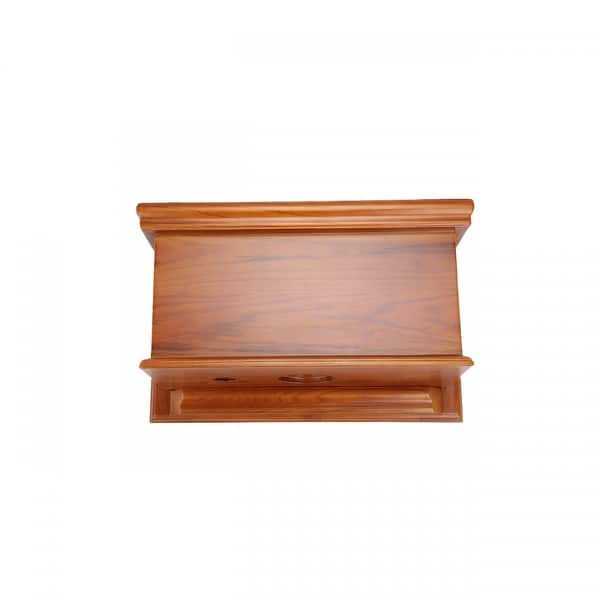Shop Light Mahogany Wood Flat Panel Tank For High Tank Toilet On Sale Overstock 14041749