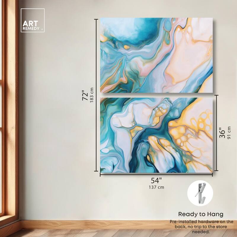 Visions Pastel III Canvas Set of 2 by Art Remedy, Gallery Wrapped
