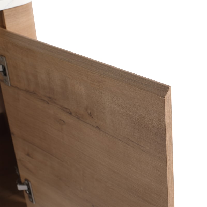 24'' Wall-Mounted Bathroom Vanity & 1-Soft-Close Door, KD-Packing, Plywood (Vanity Only, Excluding Sink)