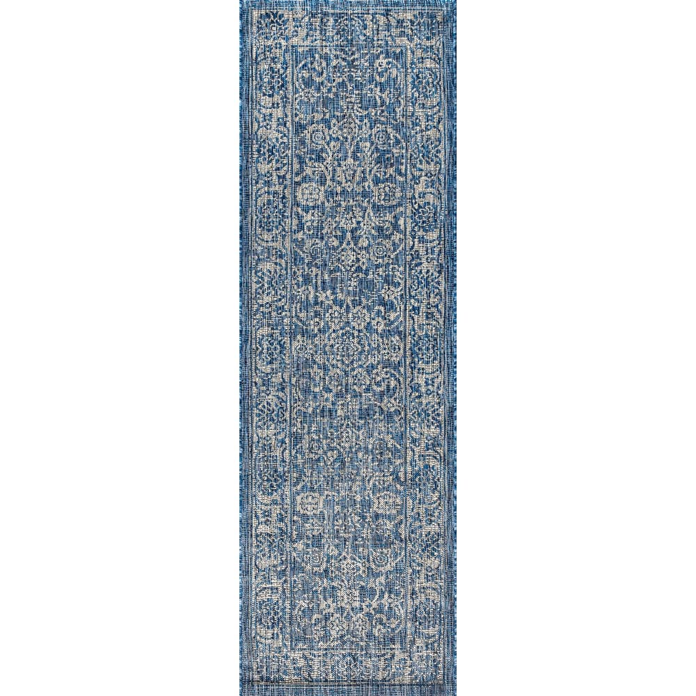 JONATHAN Y Sinjuri Bohemian Textured Weave Floral Indoor/Outdoor Area Rug