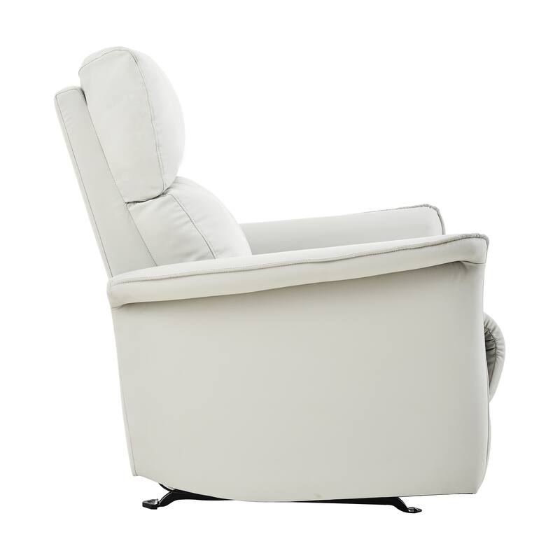 Manual Rocker Recliner Chair for Adults, PU Leather Rocking Chair for Nursery, Single Sofa Recliner for Home Theater