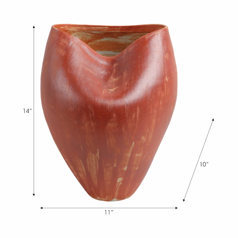 Porcelain Jenison Elegant Decorative Vase - Red