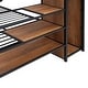 preview thumbnail 10 of 9, Full Over Full Metal Bunk Bed with Storage Ladder & Wardrobe, Black