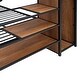 preview thumbnail 21 of 40, Metal Bunk Bed Frame with Lateral Storage Ladder & Wardrobe, Safety Guard Rails, Heavy-Duty Steel Frame Bunk Bed