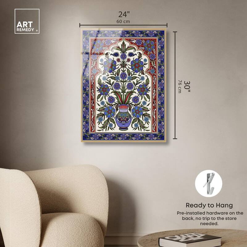 Royal Vase Bloom Acrylic by Art Remedy, Ready to Hang