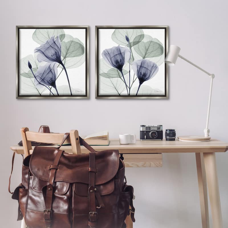 Stupell Fading Florals & Herbs Framed Floater Canvas Wall Art Design By Albert Koetsier (Set of 2)