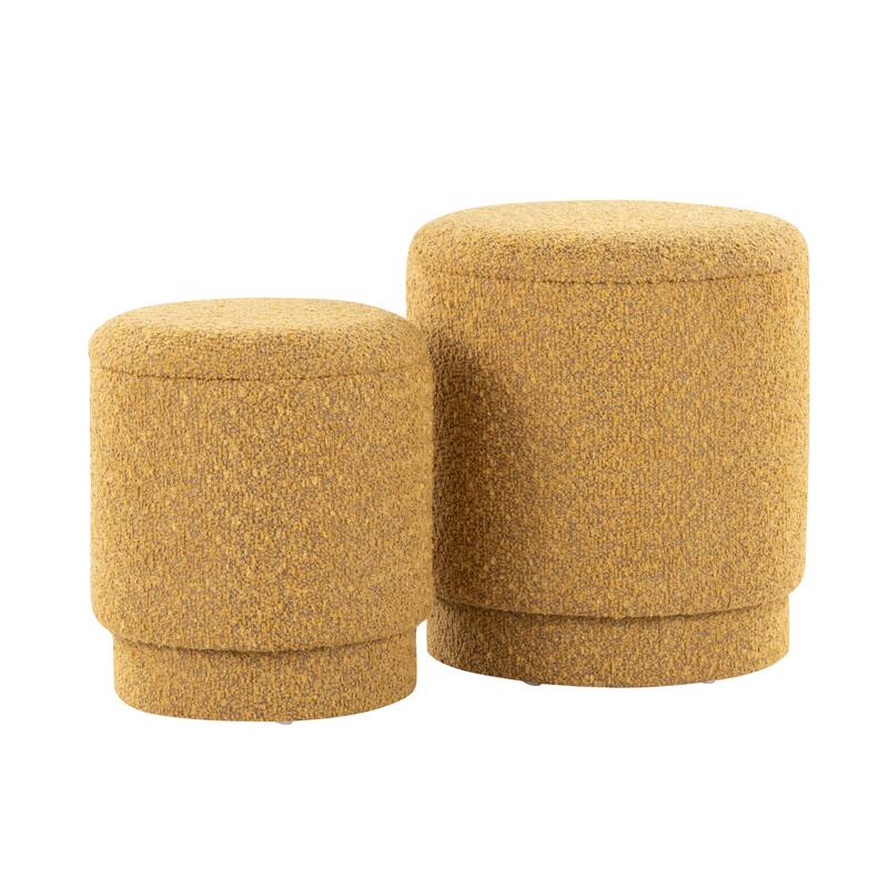 Carson Carrington Corday Upholstered Ottoman Set (Set of 2)