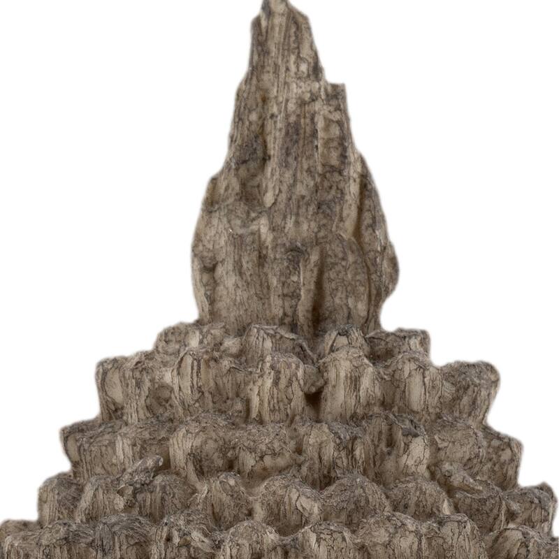 12 Inch Buddha Head Sculpture, Calming Accent Decoration, Polyresin, Brown