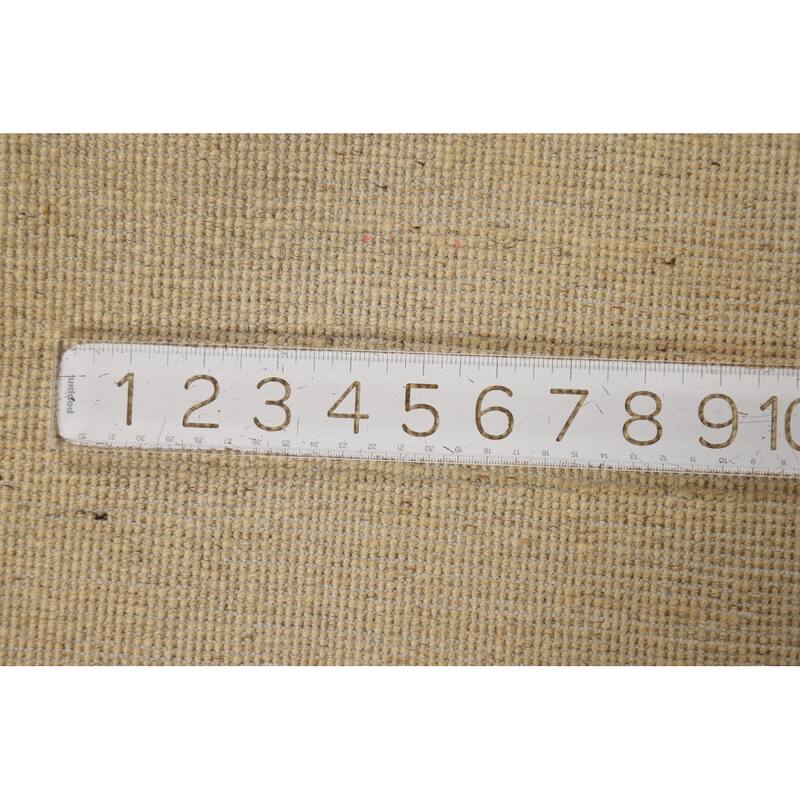 Modern Gabbeh Oriental Foyer Rug Beige Handmade Wool Carpet - 2'7"x 3'11"