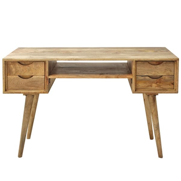slide 2 of 7, Marlon 45"W Mango Wood 4 Drawer Desk