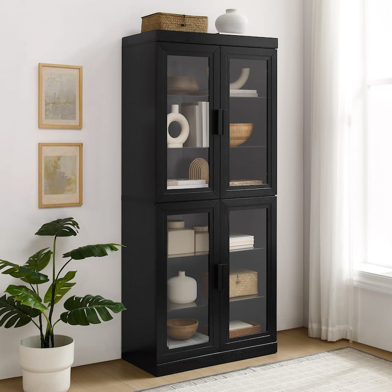 Crosley Essen Glass Door Kitchen Pantry Storage Cabinet