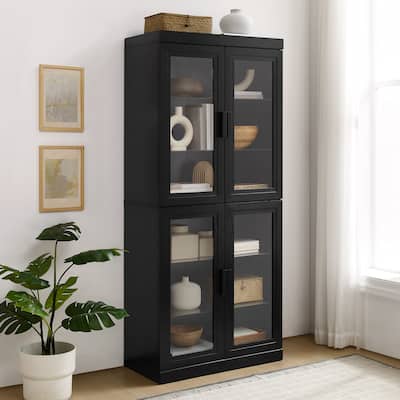 Crosley Essen Glass Door Kitchen Pantry Storage Cabinet