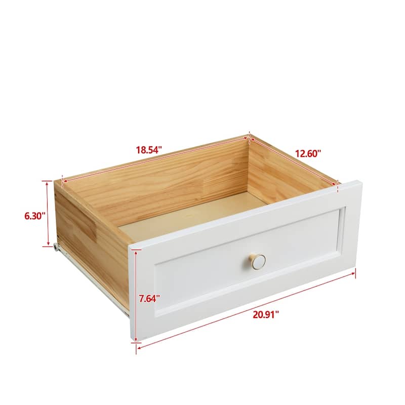 6 Drawer Dresser Bar Storge Cabinet Lockers with Retro Round Handle
