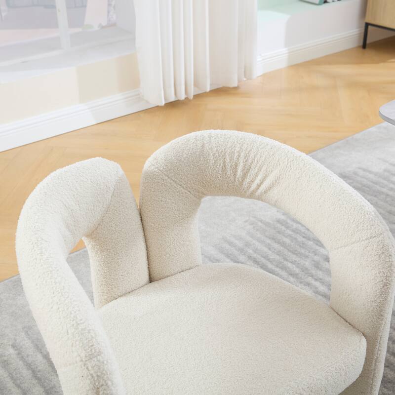 Contemporary Velvet Fabric Upholstered Accent/Dining Chair /Barrel Side Chairs Kitchen Armchair for Living Room set of 2